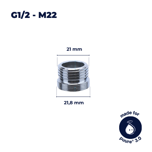G1/2–M22 Hahnadapter