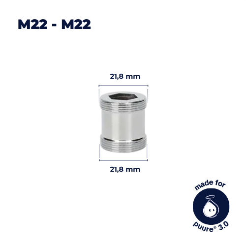 M22–M22 Hahnadapter (Inklusive)