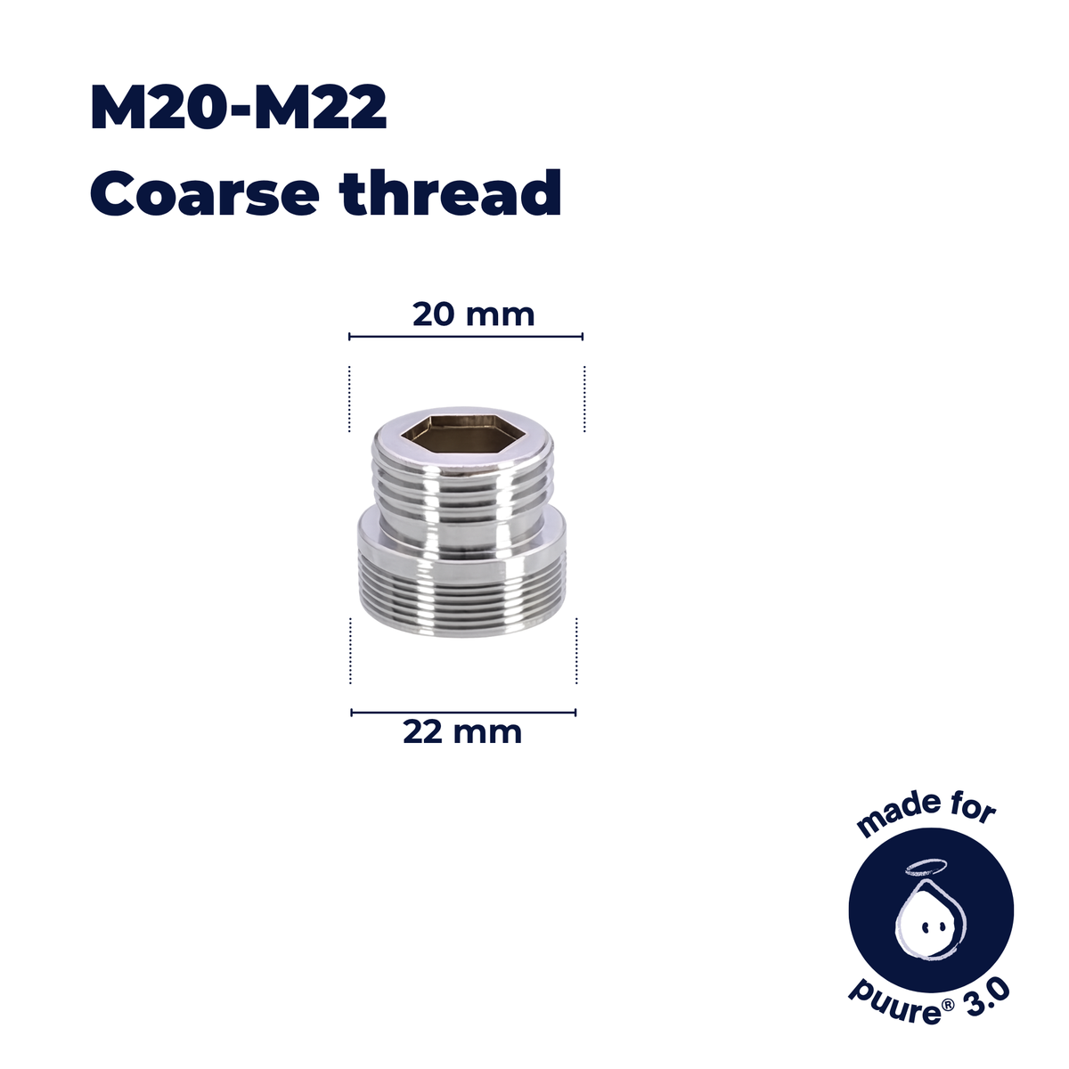 M18–M22 Hahnadapter