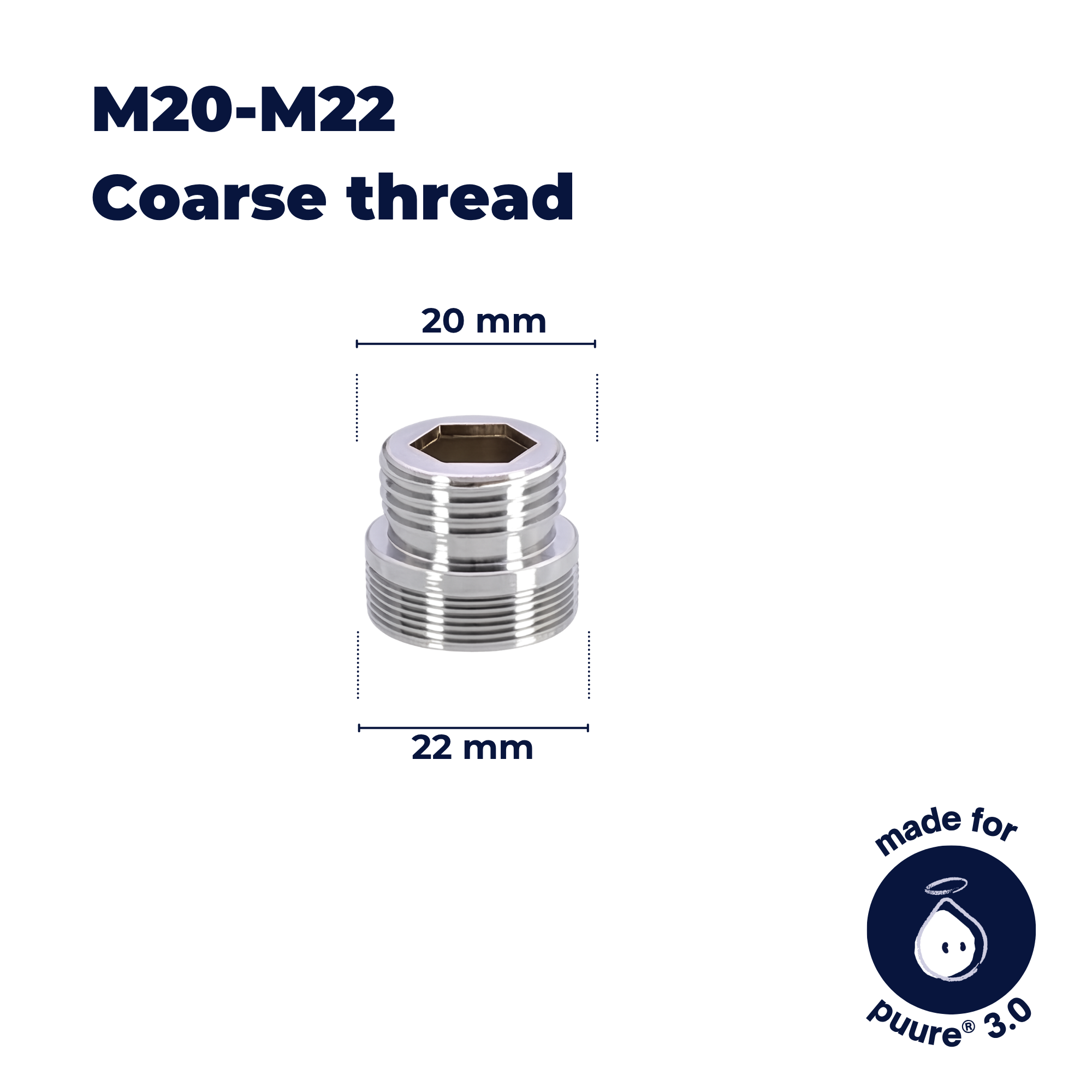 M18–M22 Hahnadapter