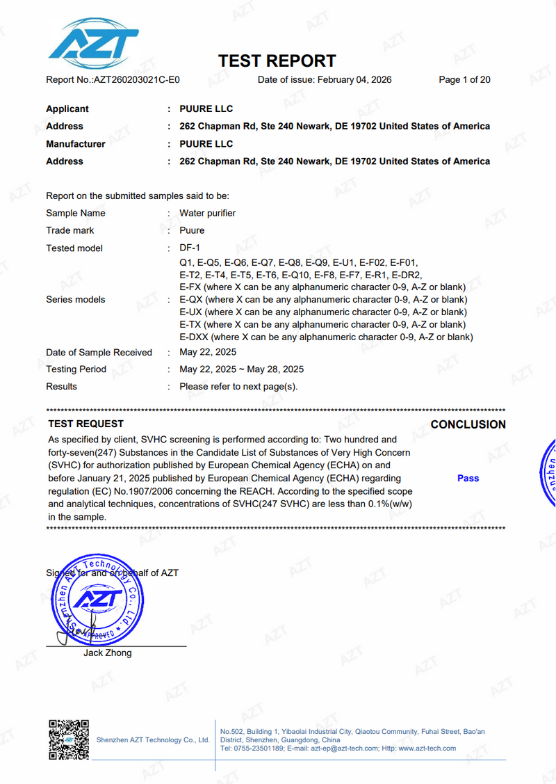 REACH SVHC-Testbericht