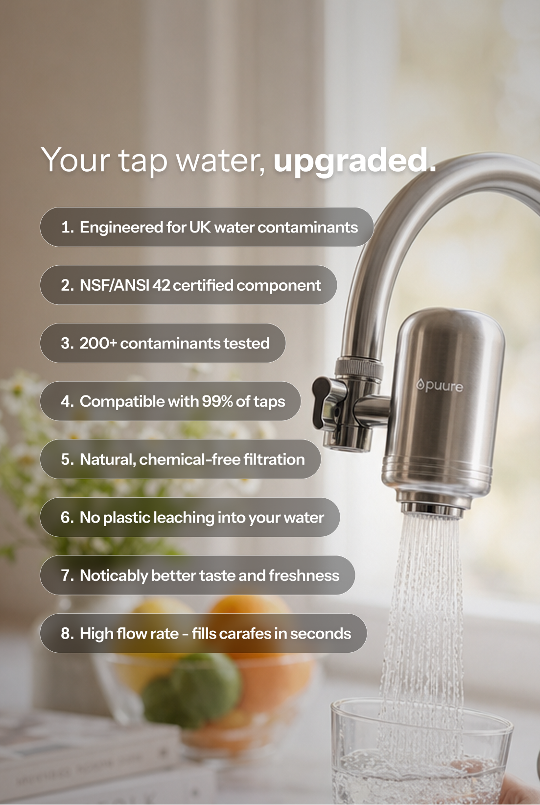 Puure® 3.0 Wasserhahnfilter