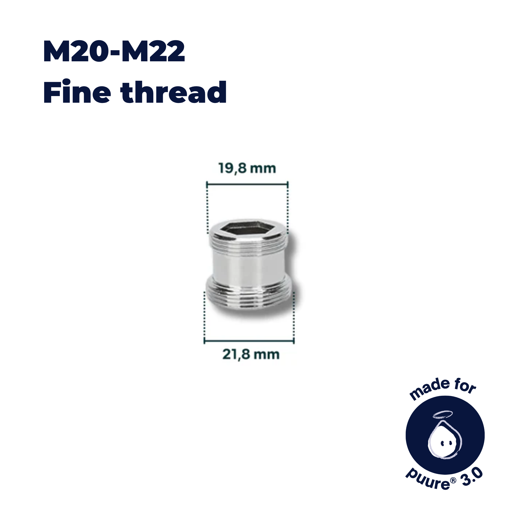 M18–M22 Hahnadapter