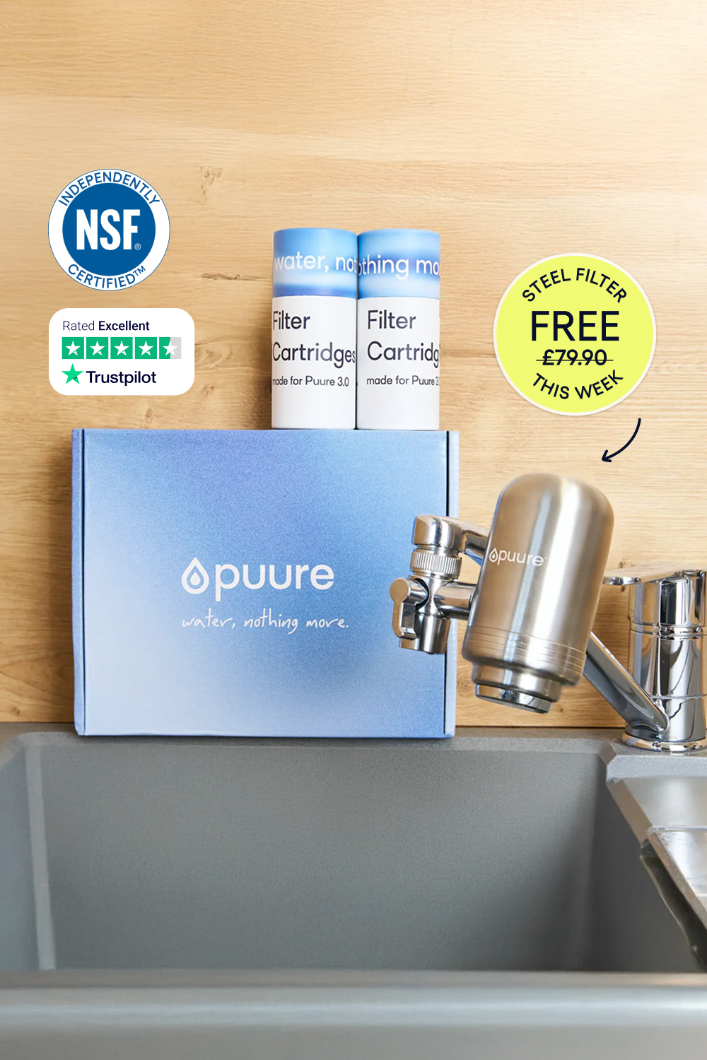 Puure® 3.0 Wasserhahnfilter